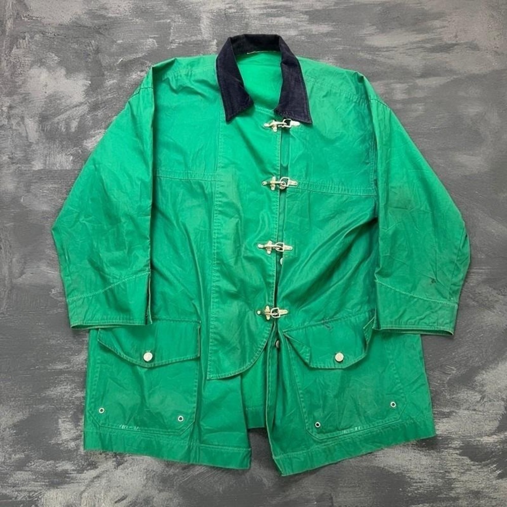 Vintage Jones New York Fire Jacket Mens Large Green 1990s‎ Clasp